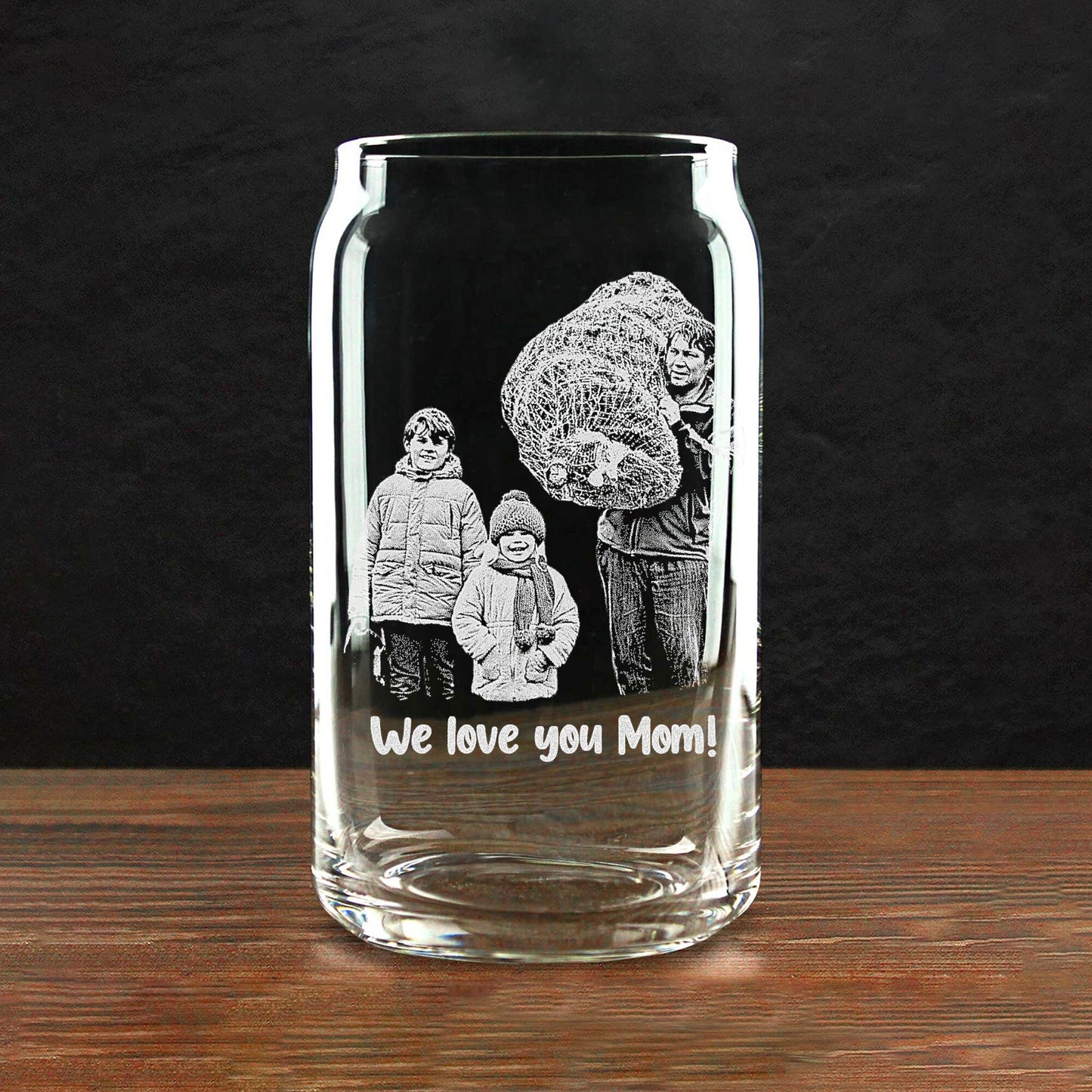 Custom Photo Whiskey Glass Father's Day Gift for Dad