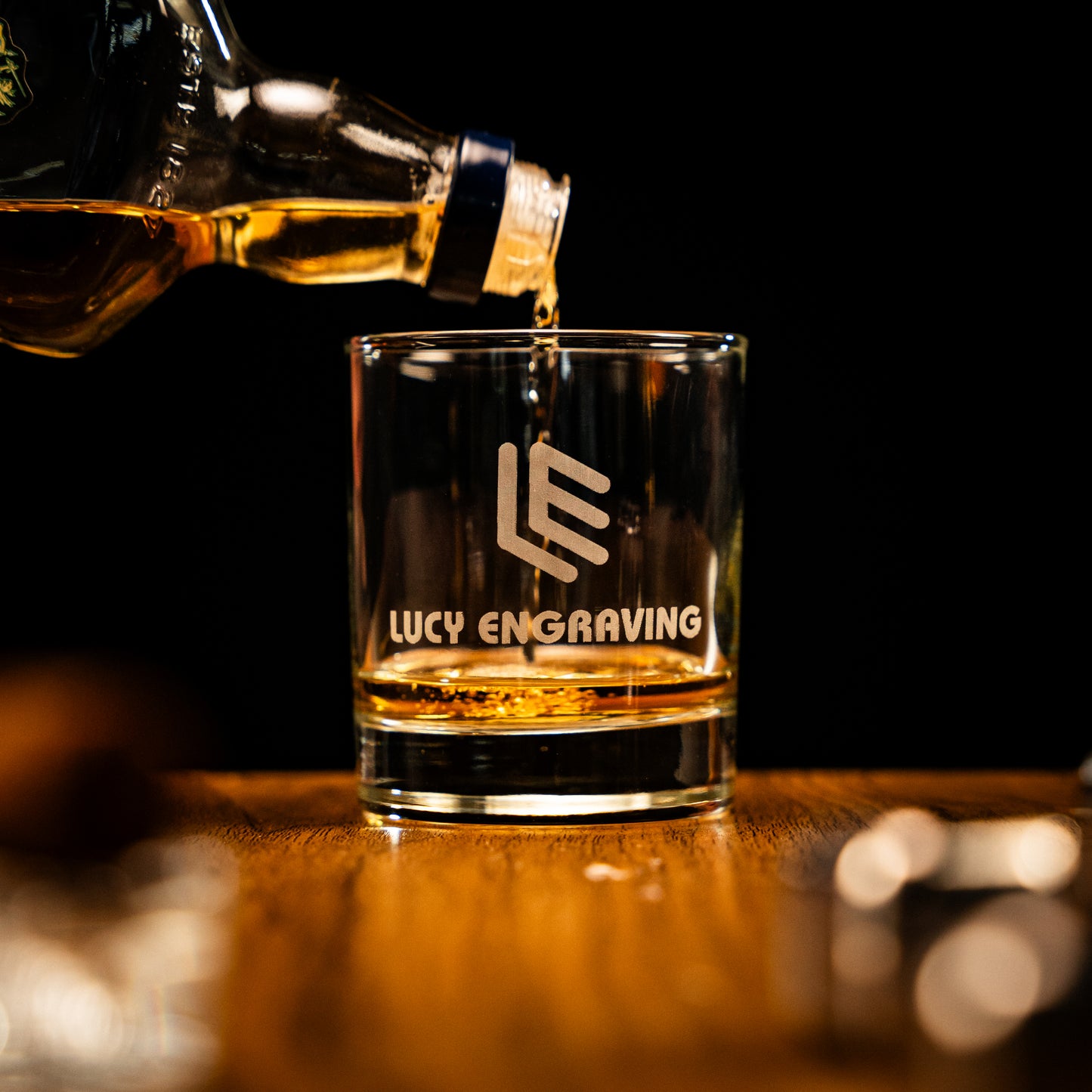 Lucy Engraving Whiskey Glass