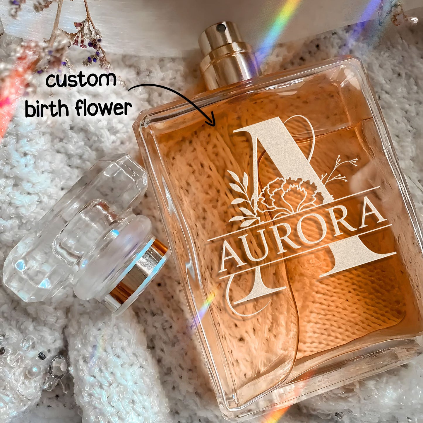 Personalized Monogram Glass Perfume Bottle