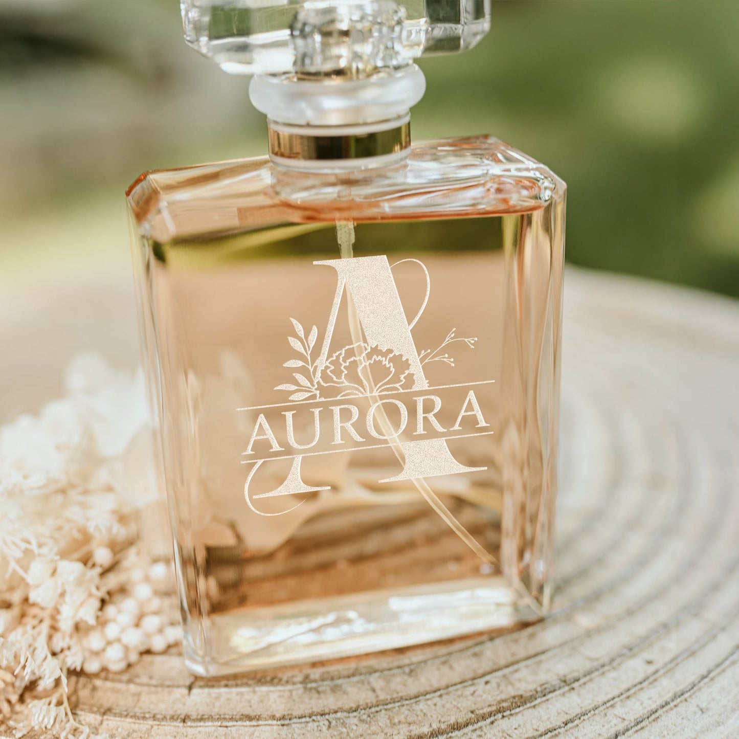 Personalized Monogram Glass Perfume Bottle