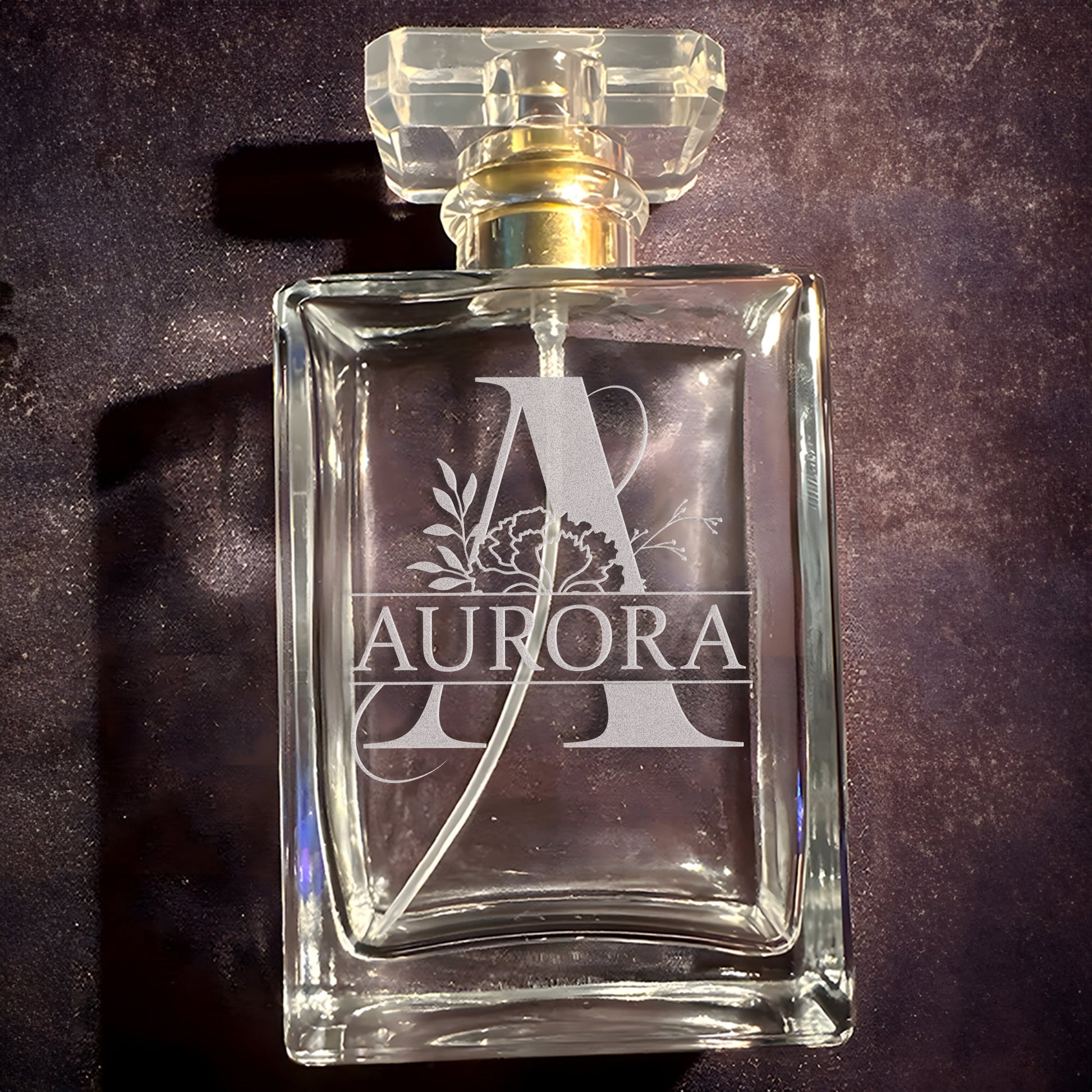 Personalized Monogram Glass Perfume Bottle