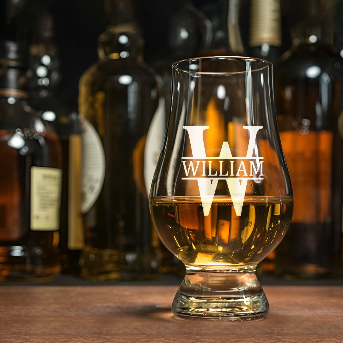 Personalized Monogram Glencairn Whiskey Glass, 6 oz, gift for groomsmen