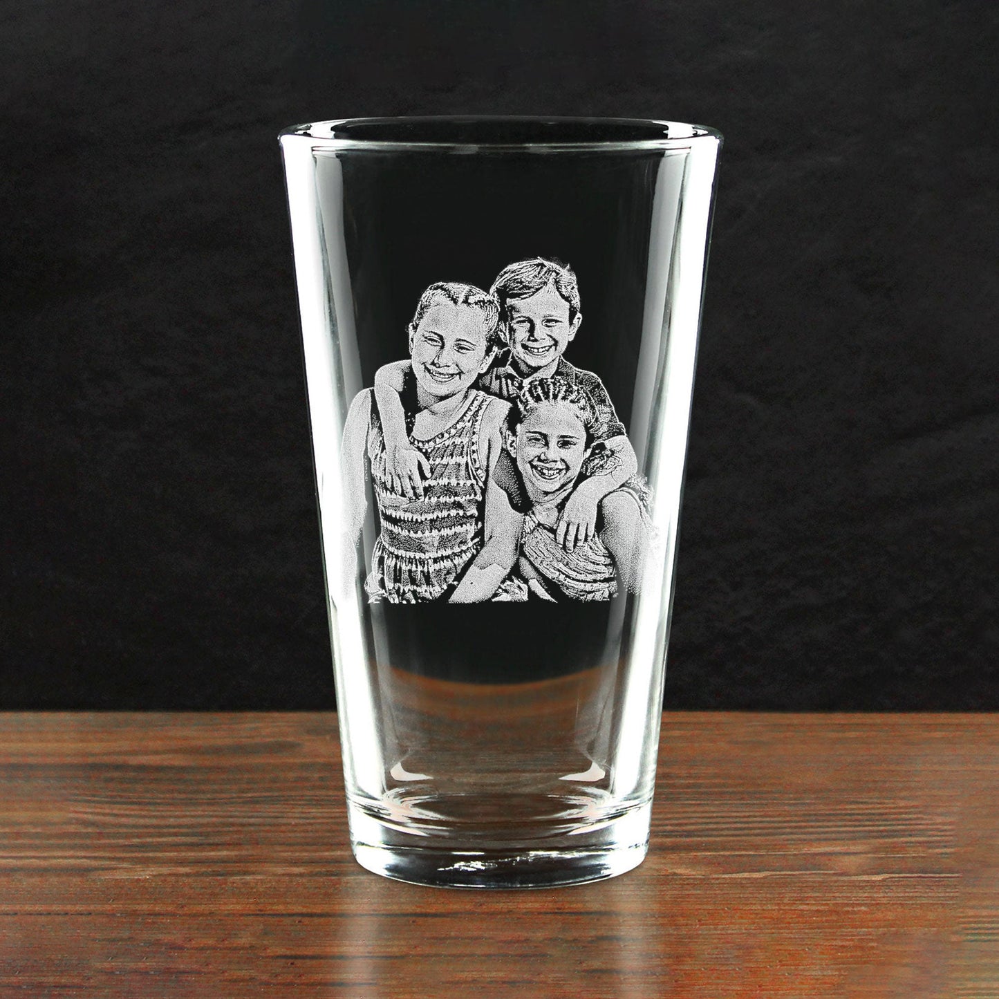 Personalized pint glass with photo