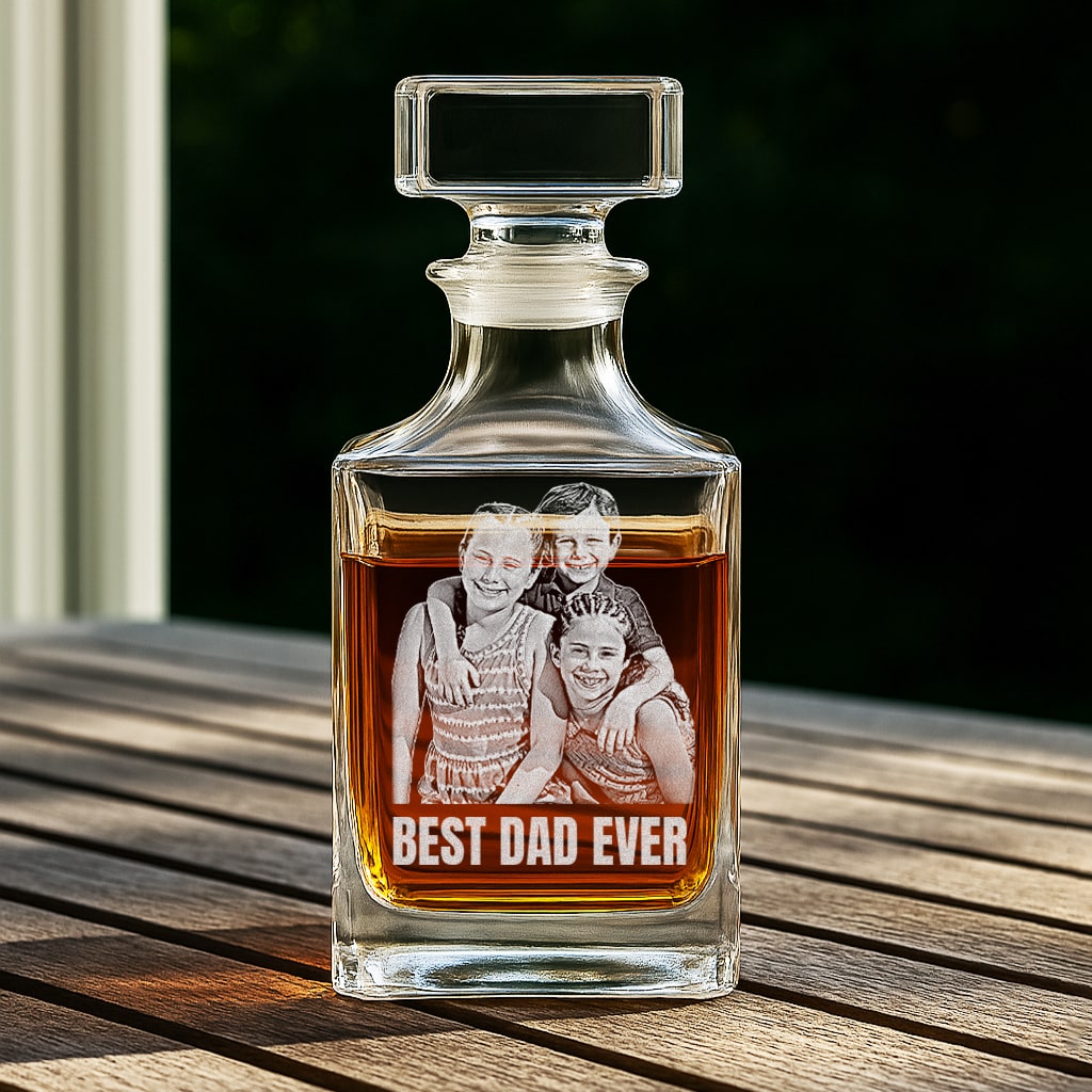 Photo Engraved Personalized Whiskey Decanter