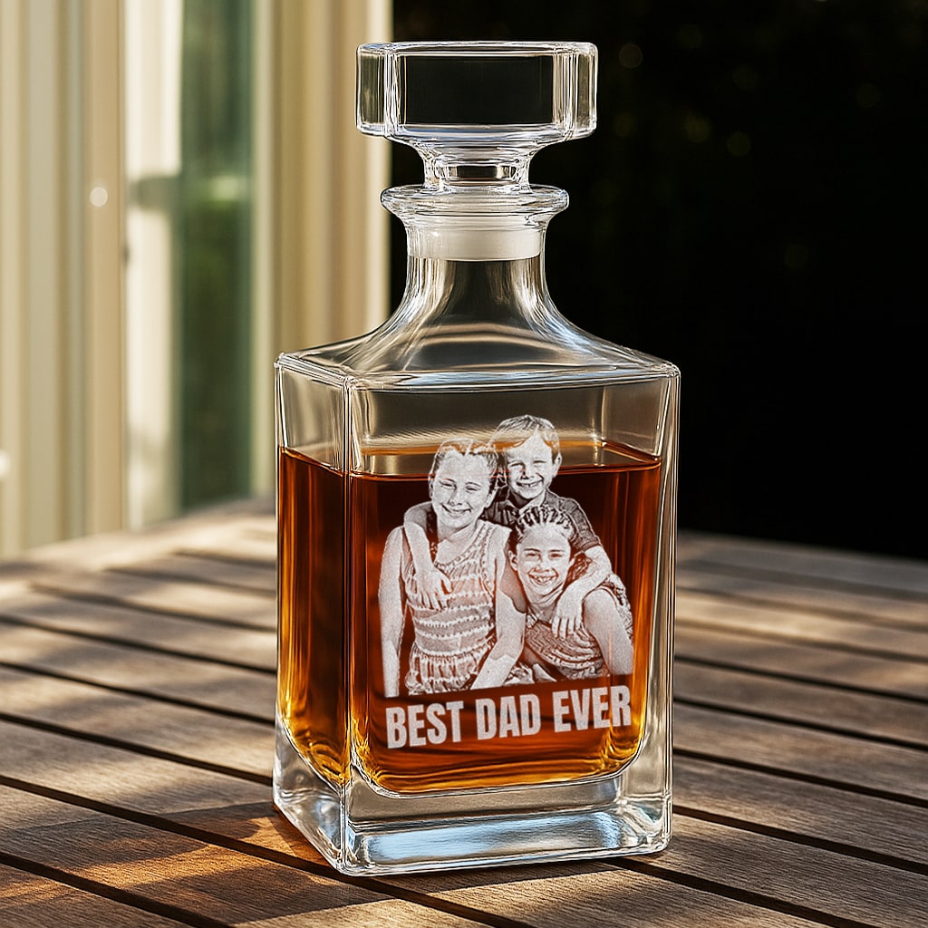 Photo Engraved Personalized Whiskey Decanter