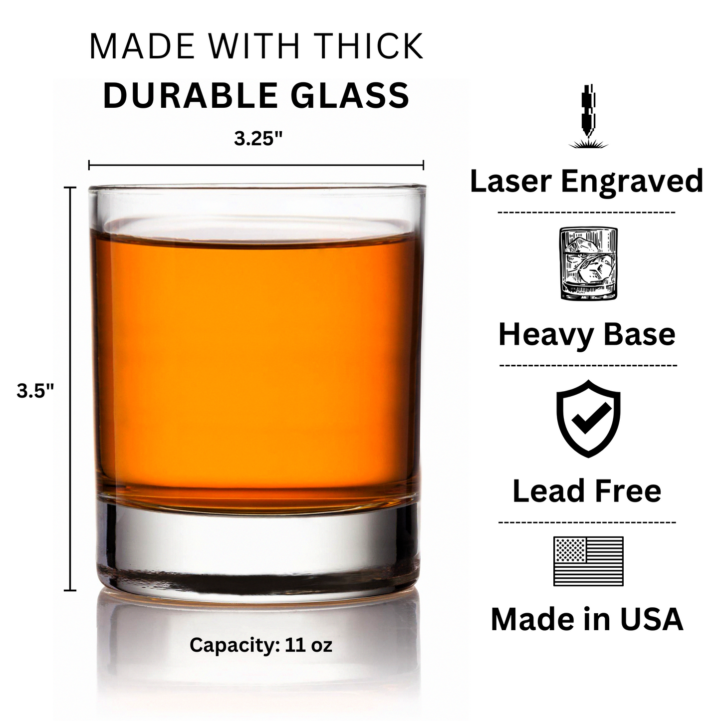 Army Because No One Played Navy As a Kid Engraved Whiskey Glass