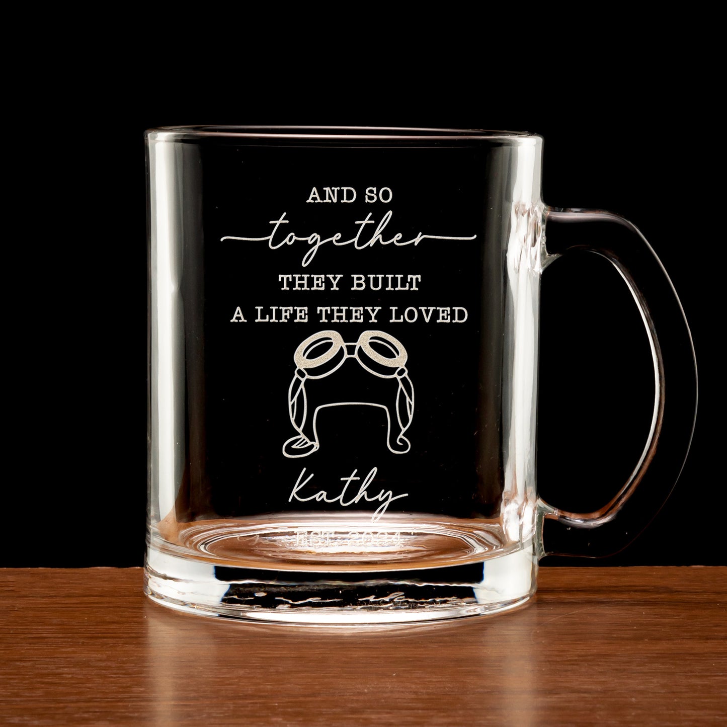 And So Together They Built A Life They Loved Personalized Glass Coffee Mug