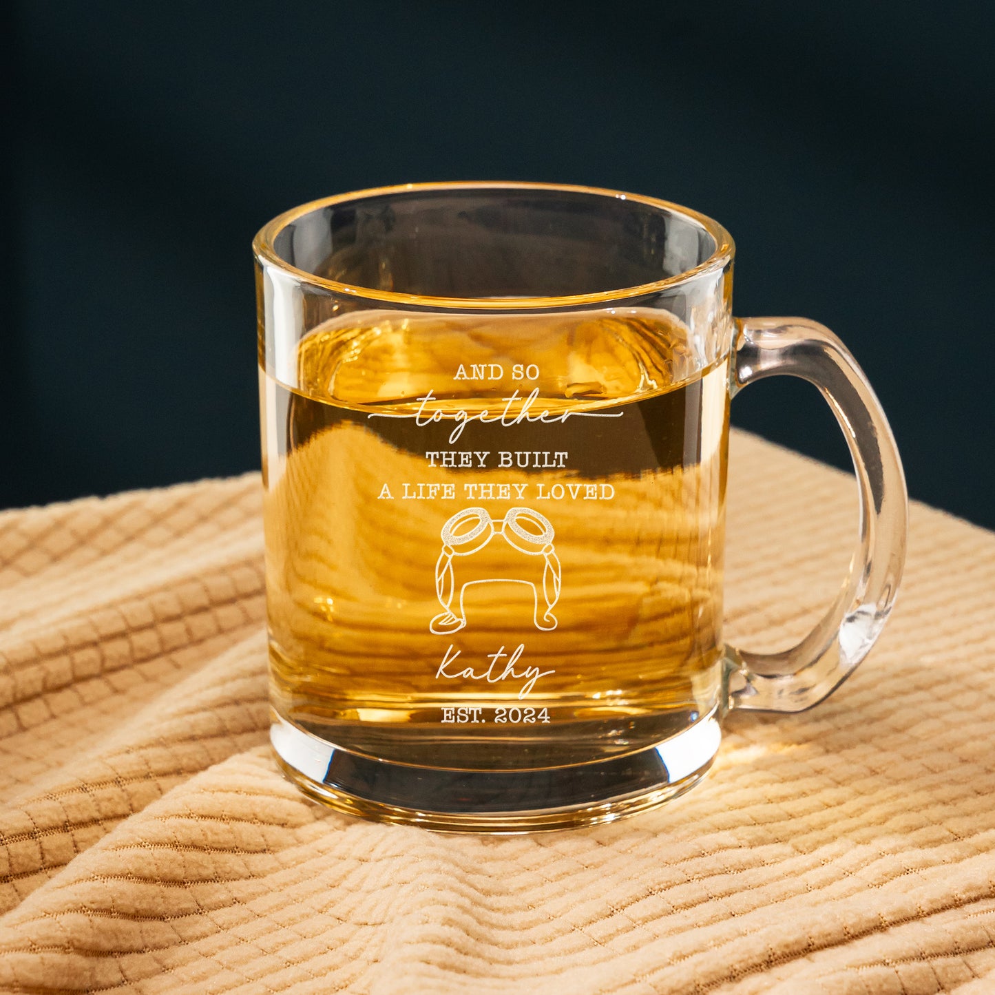 And So Together They Built A Life They Loved Personalized Glass Coffee Mug