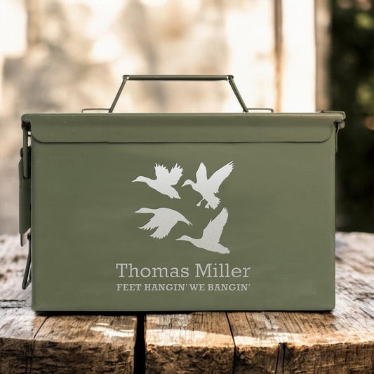 duck hunting personalized ammo box