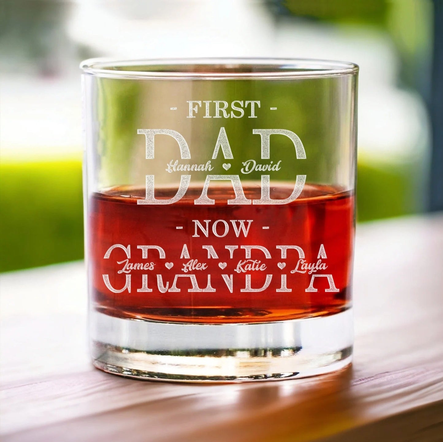 custom glasses drinking first dad now grandpa