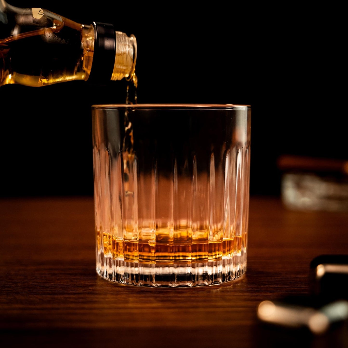 Meaningful wood anniversary gifts with custom whiskey glass for him or her