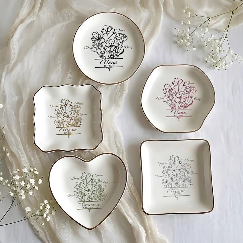 Thoughtful Mother's Day ring dish from daughter, celebrating her special month with a custom design.