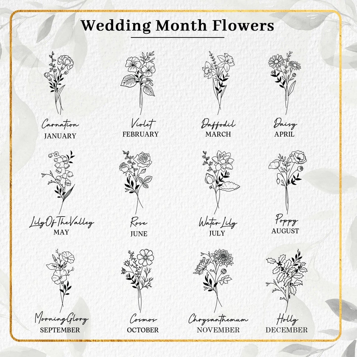 Bridal shower gifts include custom tumblers for the bride with name and wedding date