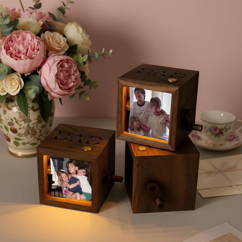 Fathers day photo frame flipbook design, serving as a sentimental photo father's day gift from the family.