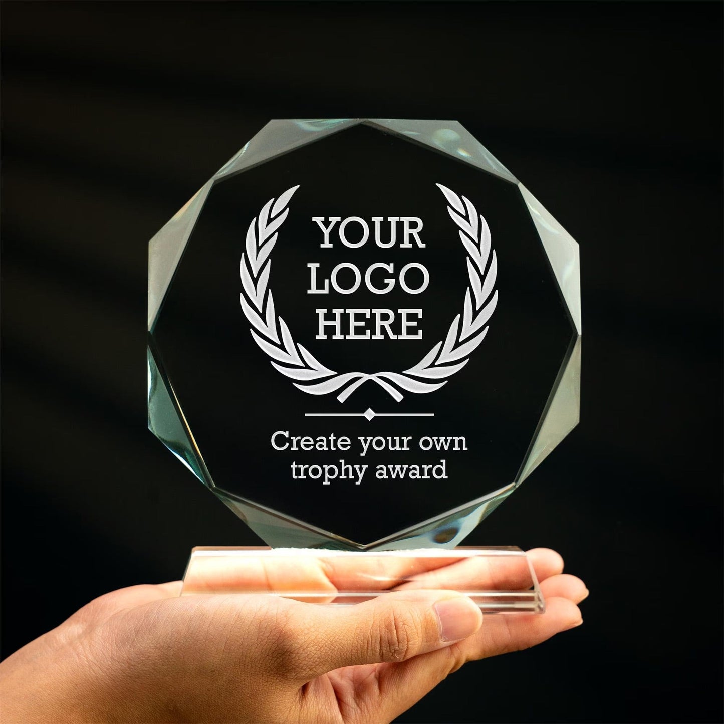 Custom engraved Personalized Employee Crystal Award perfect for bulk staff gifts and company logo gifts