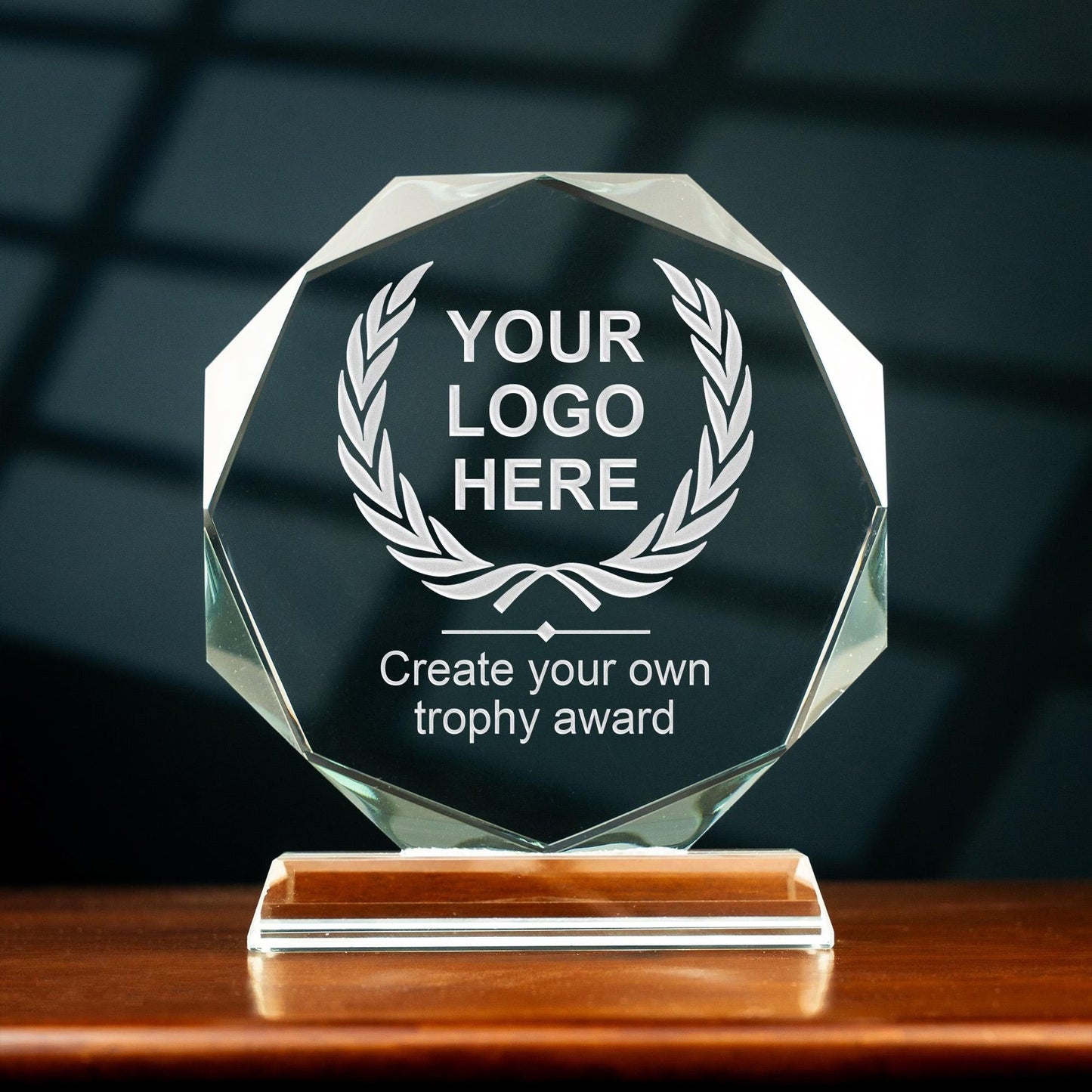 Unique Personalized Employee Crystal Award ideal as bulk corporate gifts and personalized logo gifts