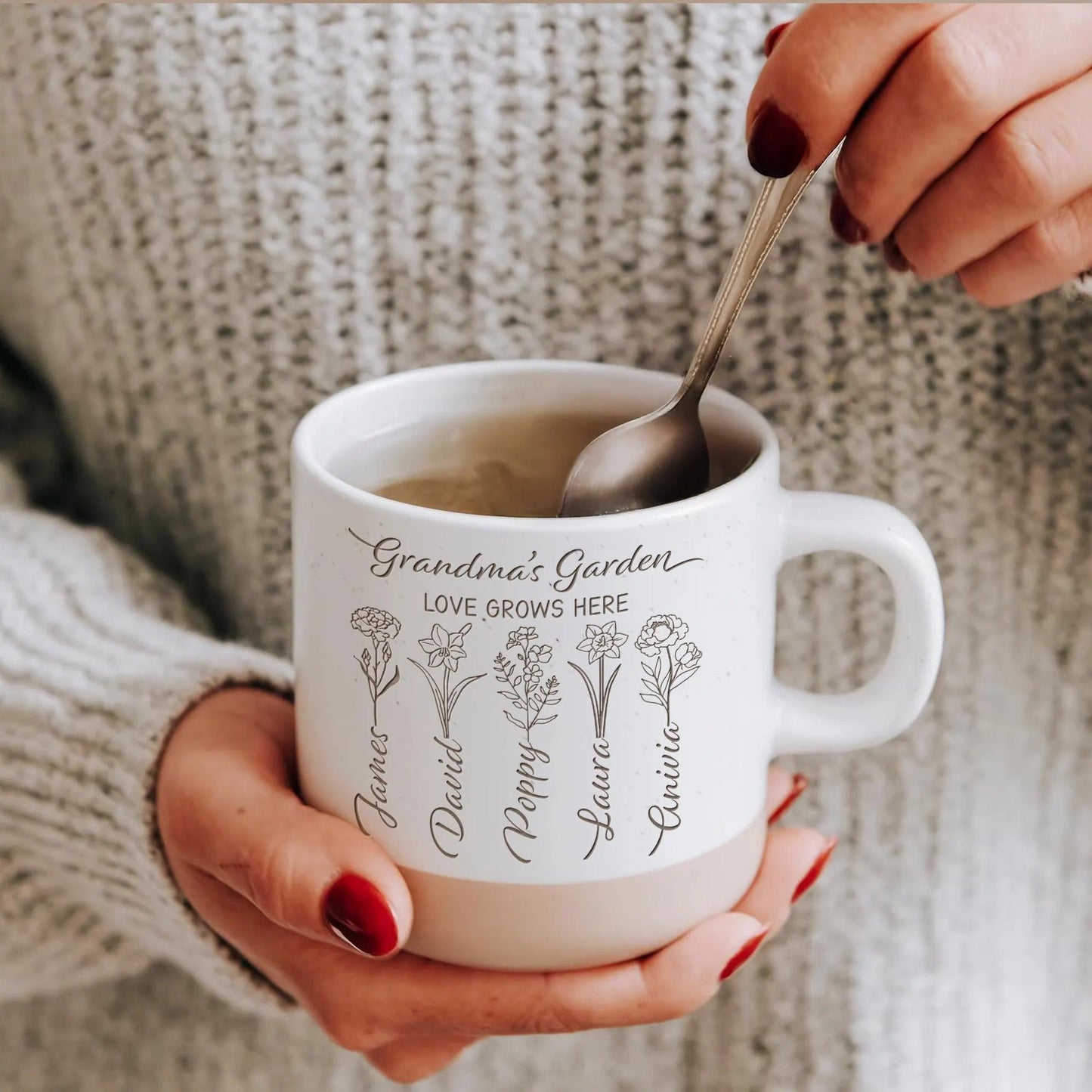Gift for elderly woman who has everything with a unique personalized grandma mug