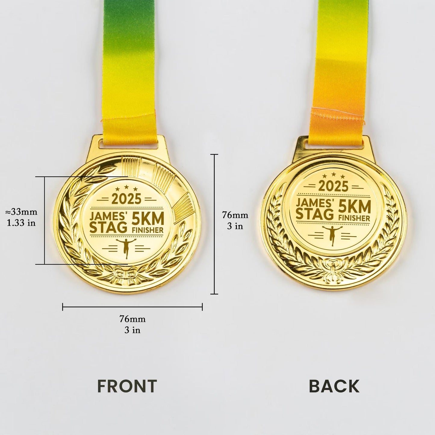 Meaningful Personalized Marathon Running Medal perfect for finisher medal awards and personalized gift ideas for runners