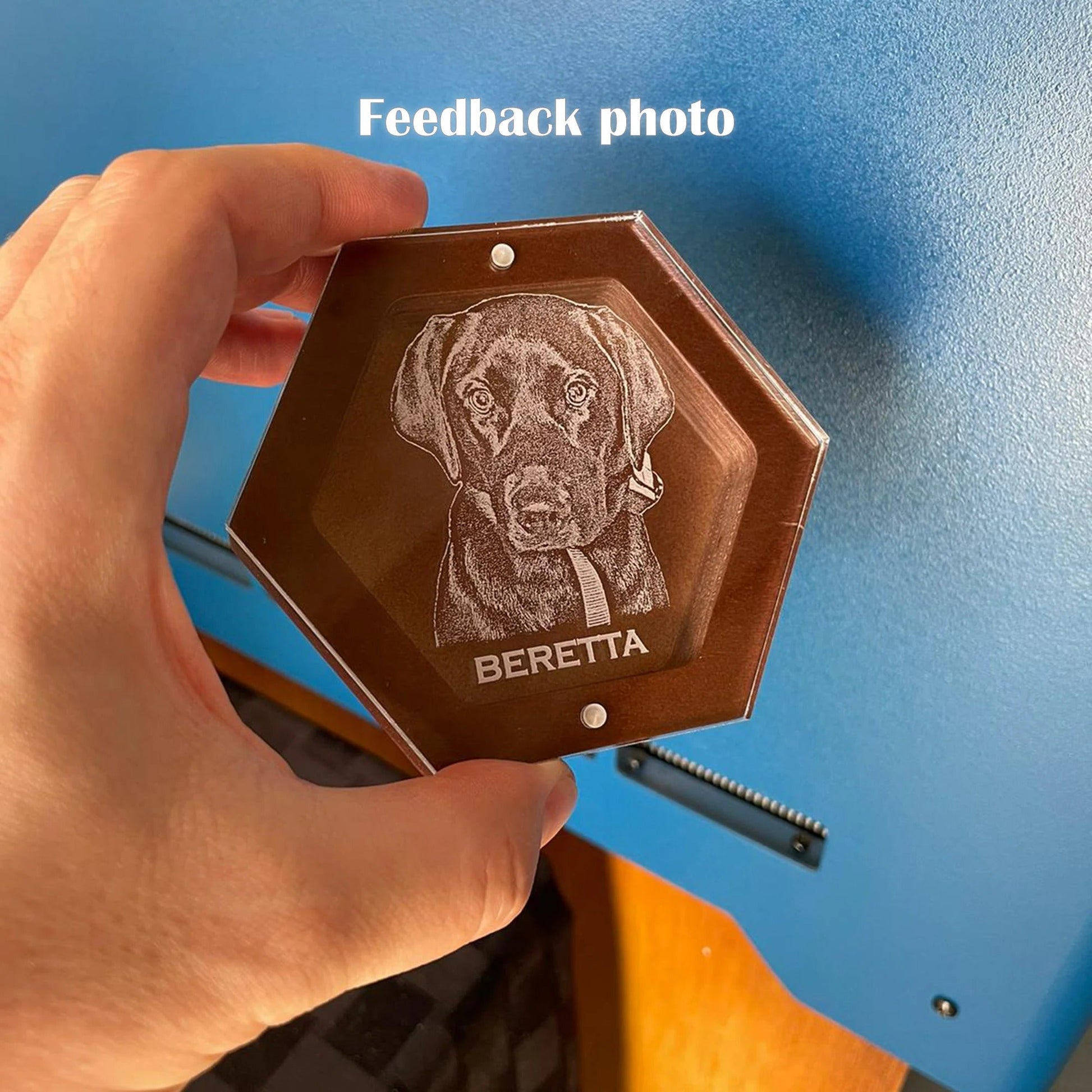 pet fur keepsake box with photo