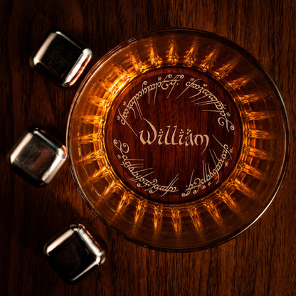 Personalized One Ring LOTR Whiskey Glass