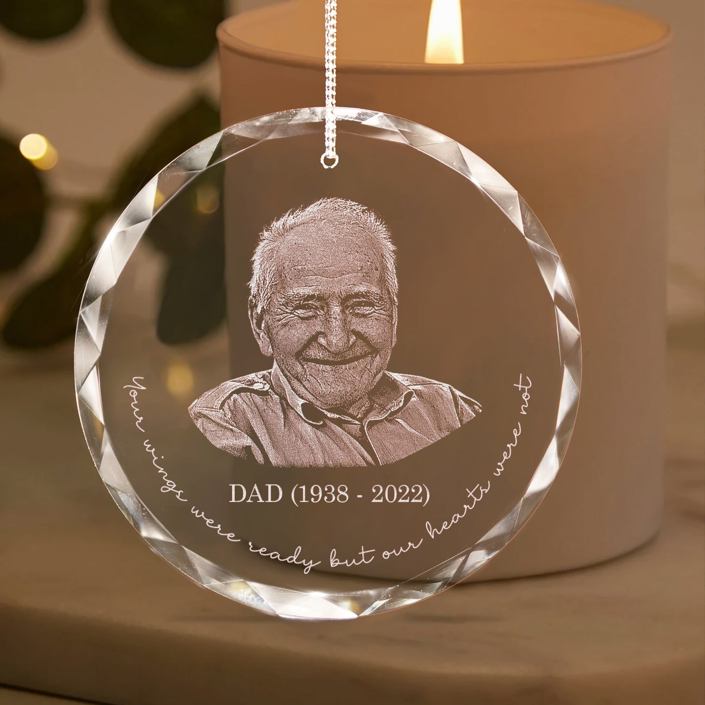 Personalized Memorial Crystal Ornament