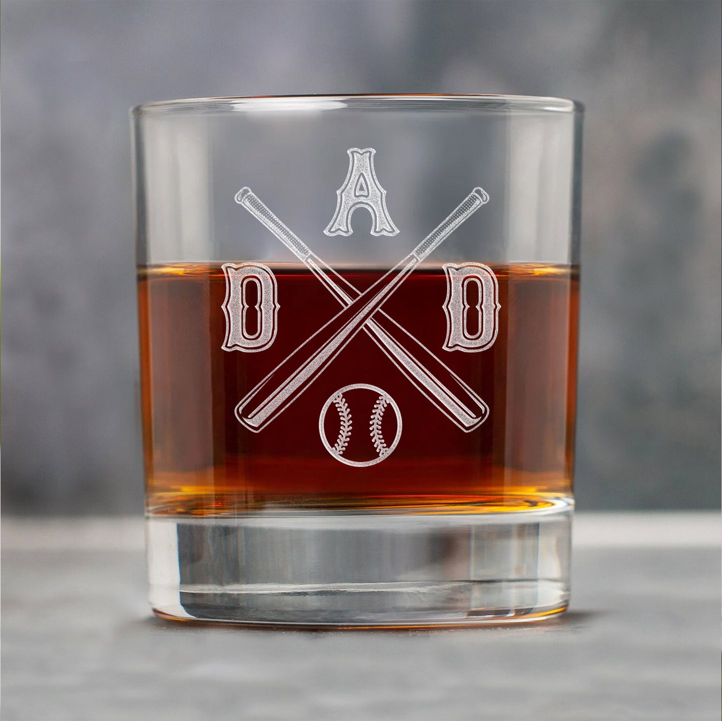 Custom Baseball Dad Whiskey Glass Gifts