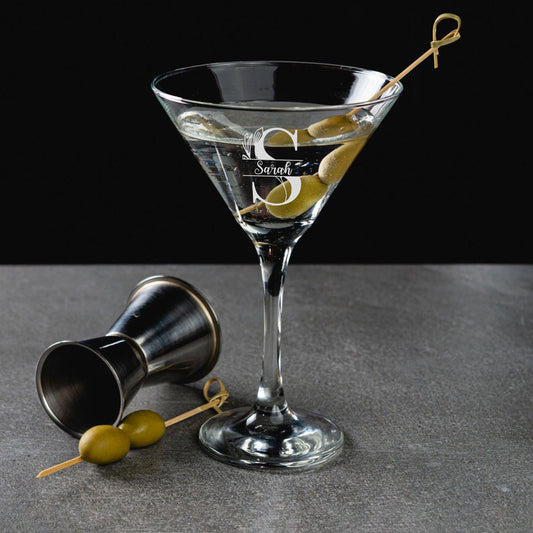 Custom Engraved Martini Glass with Name or Logo