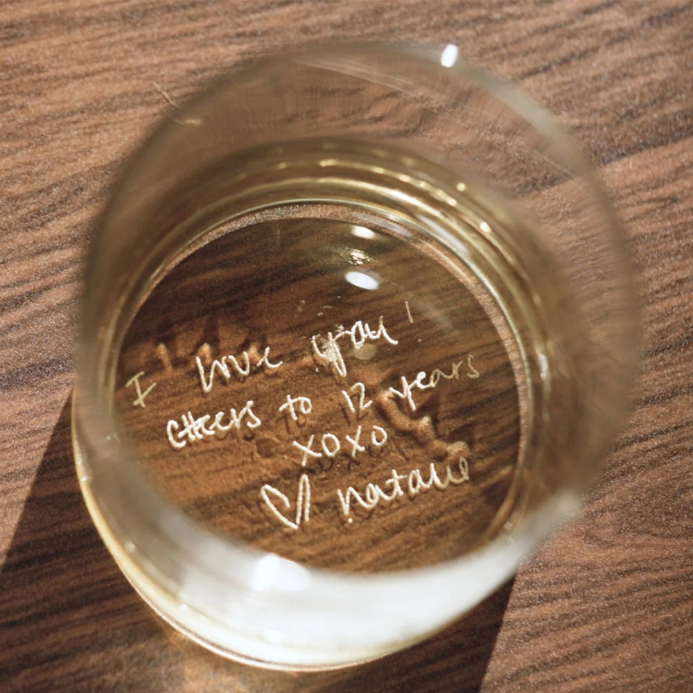 Personalized Handwriting Whiskey Glass