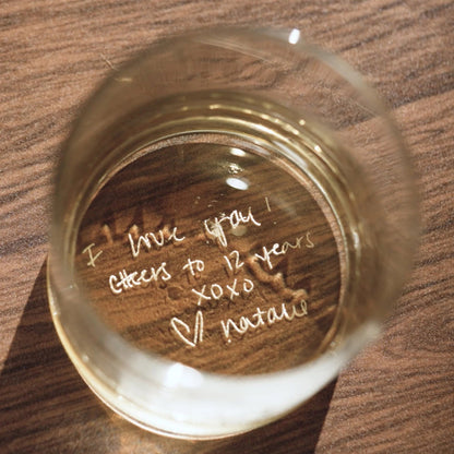 Personalized Handwriting Whiskey Glass