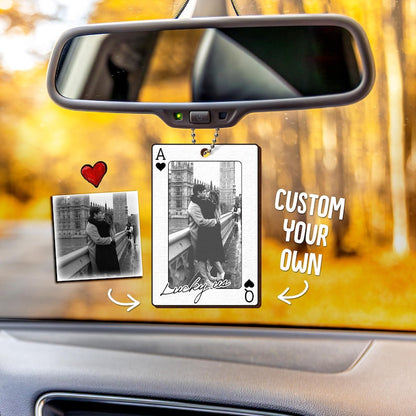 Drive Safe I Love You Personalized Photo Car Visor Clip