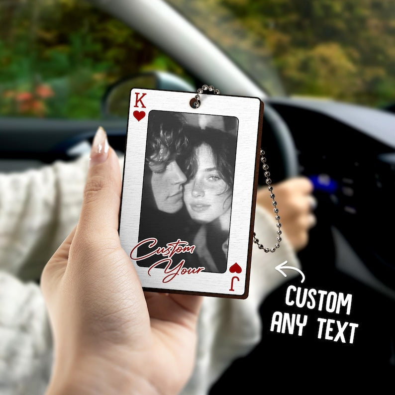 Drive Safe I Love You Personalized Photo Car Visor Clip