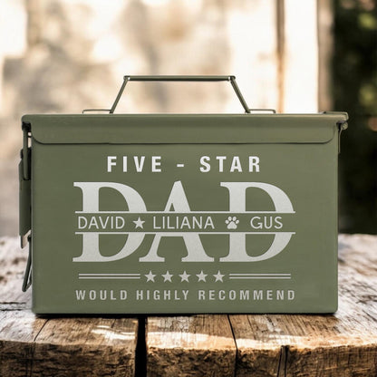 five star dad personalized ammo can