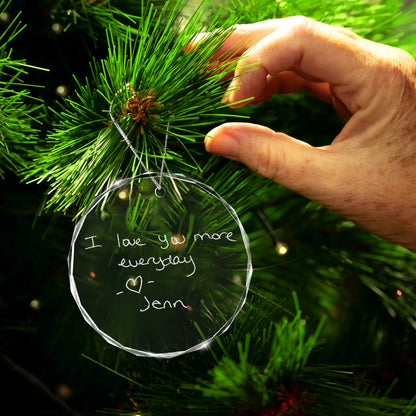 Custom Handwriting Message Christmas Decoration