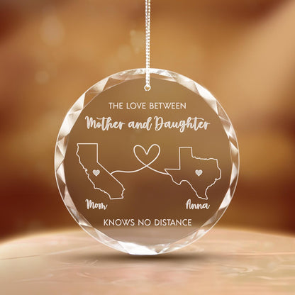 Custom Long Distance Christmas Ornament Gift for Mom