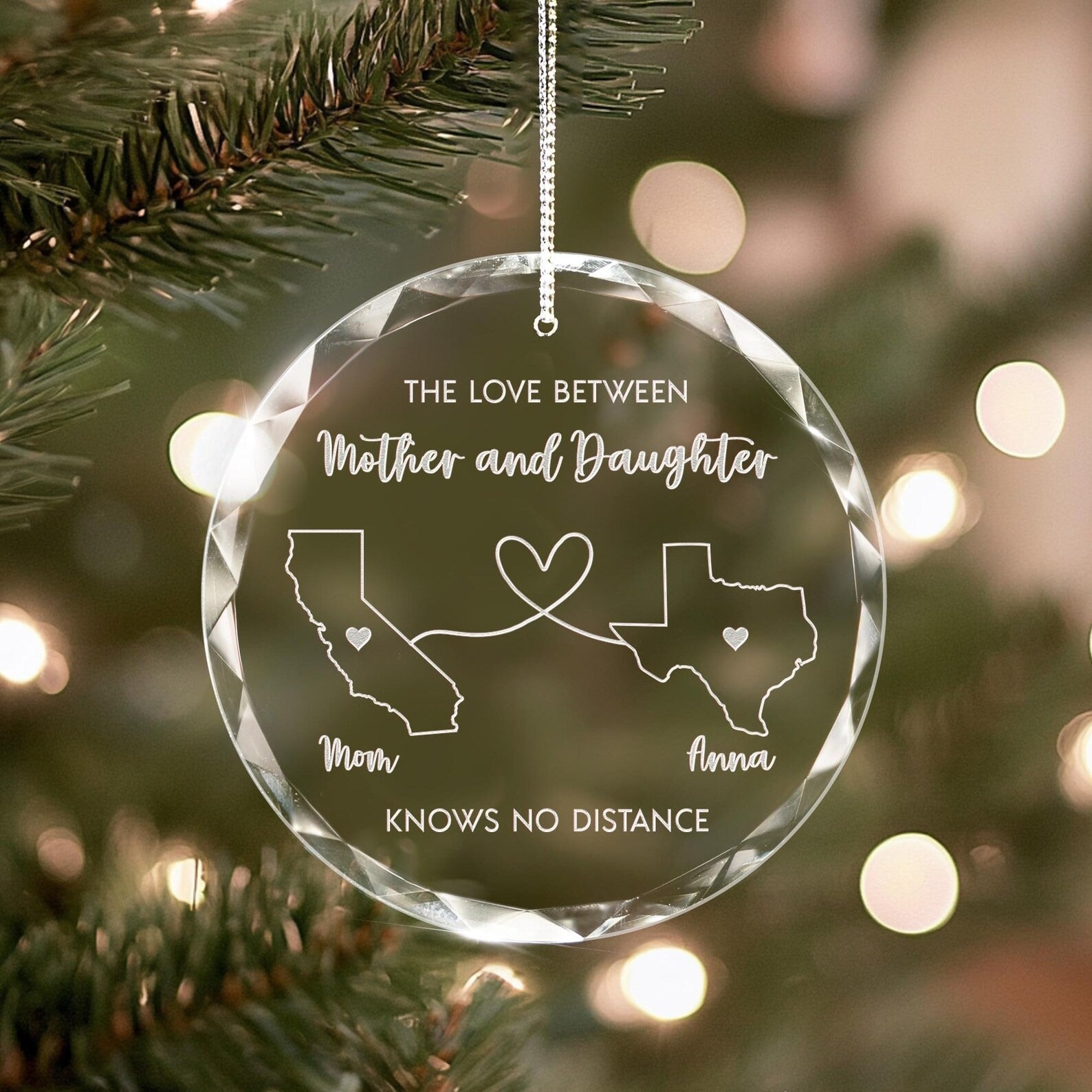 Personalized Glass Ornament Gifts from Daughter