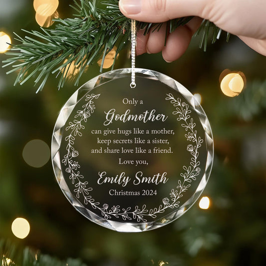 Personalized Godmother Christmas Ornament Engraved