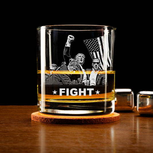 President Donald Trump Whiskey Glass Engraved