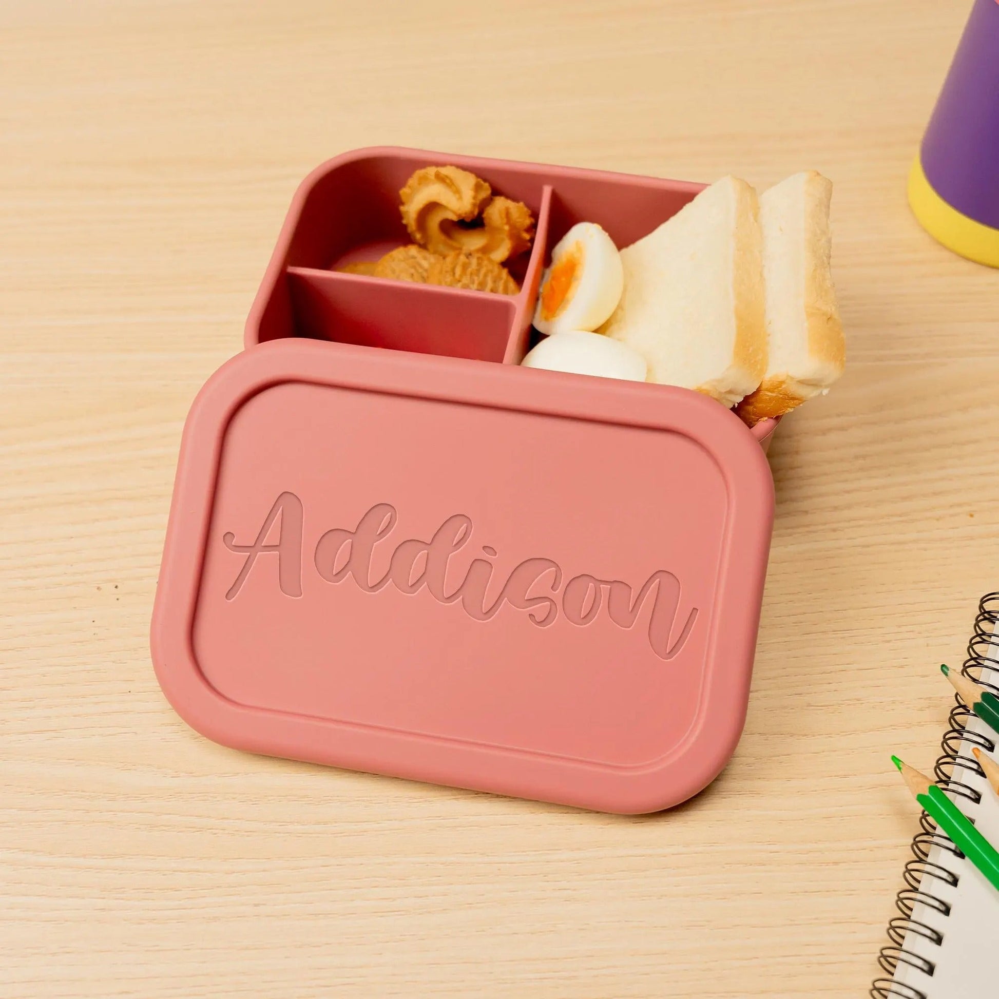 Personalized silicone lunch boxes as unique gifts for kids and toddlers