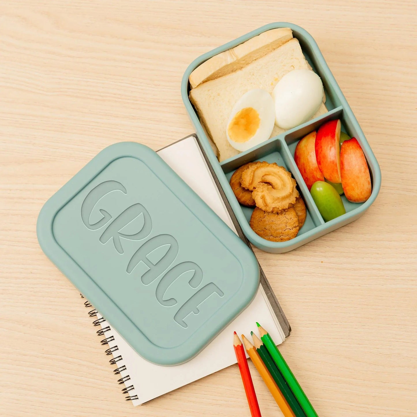 Kids Personalized Silicone Lunch Box perfect for first day of school gifts and activities