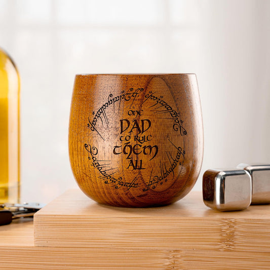 lotr engraved wooden bourbon glasses