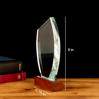 Premium Personalized 20 Year Work Anniversary Crystal Award crafted as a timeless long service award