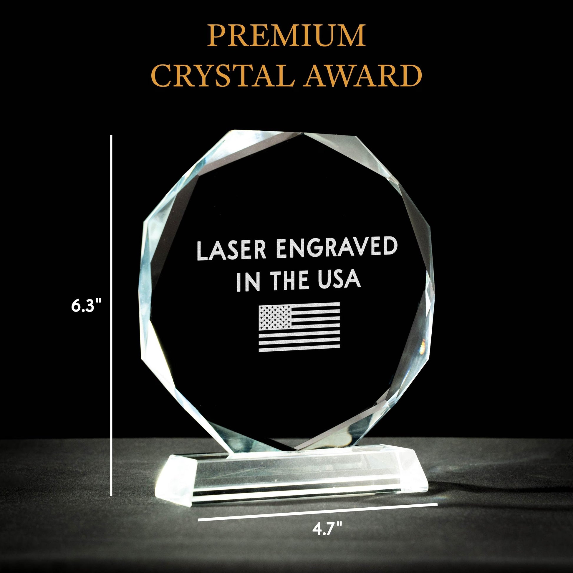 Elegant crystal Personalized 20 Years of Service Crystal Award crafted for work anniversary gifts and corporate celebrations  