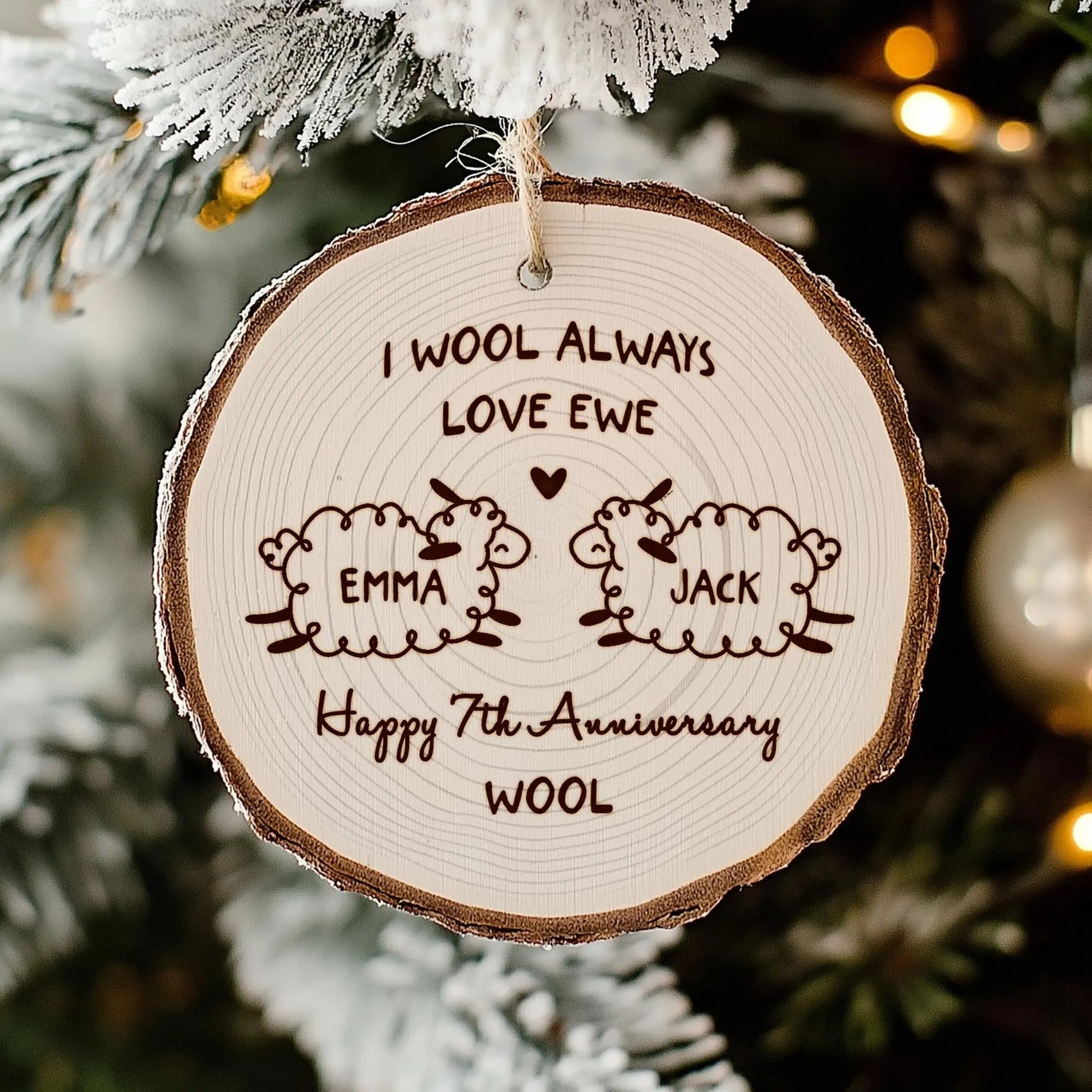 Copper anniversary gifts paired with wooden ornaments for a unique wedding anniversary idea  