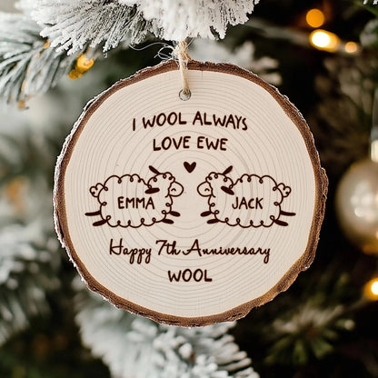 Copper anniversary gifts paired with wooden ornaments for a unique wedding anniversary idea  