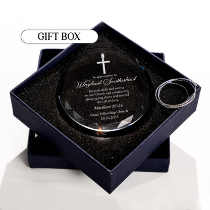 This custom pastor ornament, a Personalized Appreciation Glass Ornament, is one of the best Christian Christmas gifts for a spiritual leader.