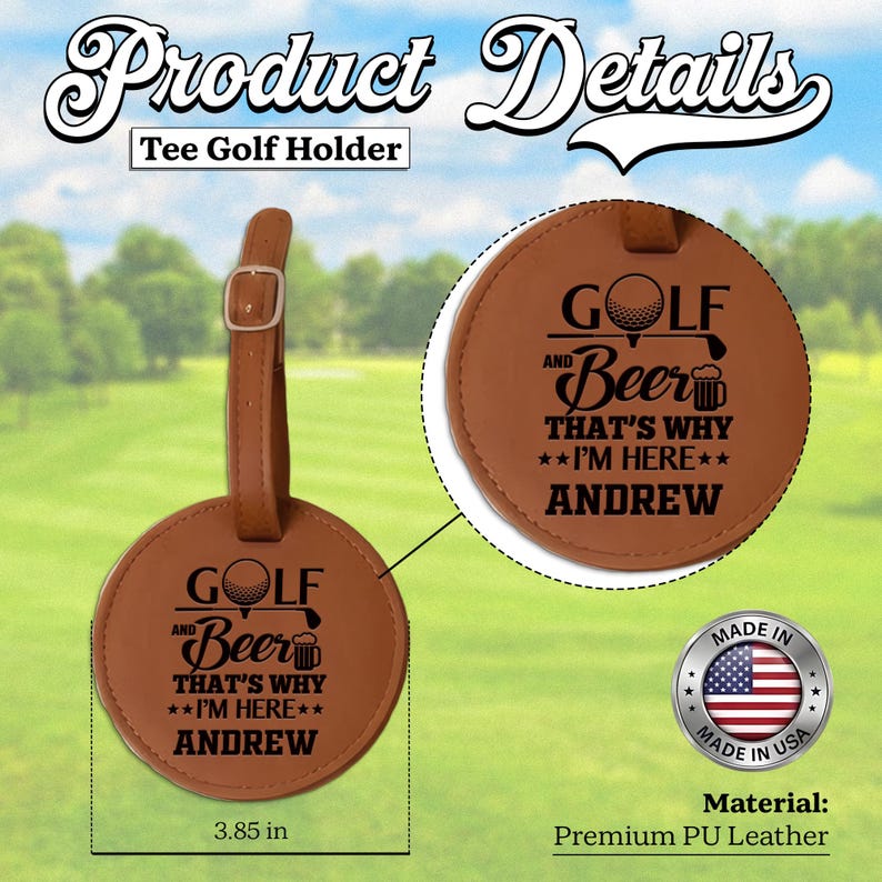 Engraved golf tee holder featuring a premium design, an ideal choice for Father's Day 2026.