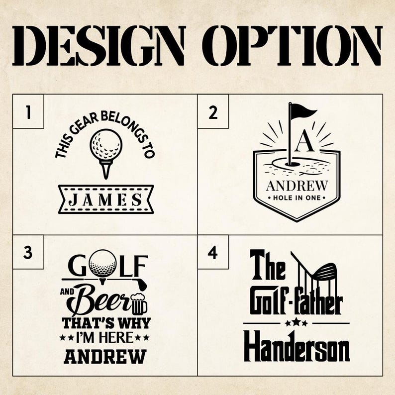 Personalized leather golf bag tags and unique golf gifts for dad, perfect for a passionate golf dad.