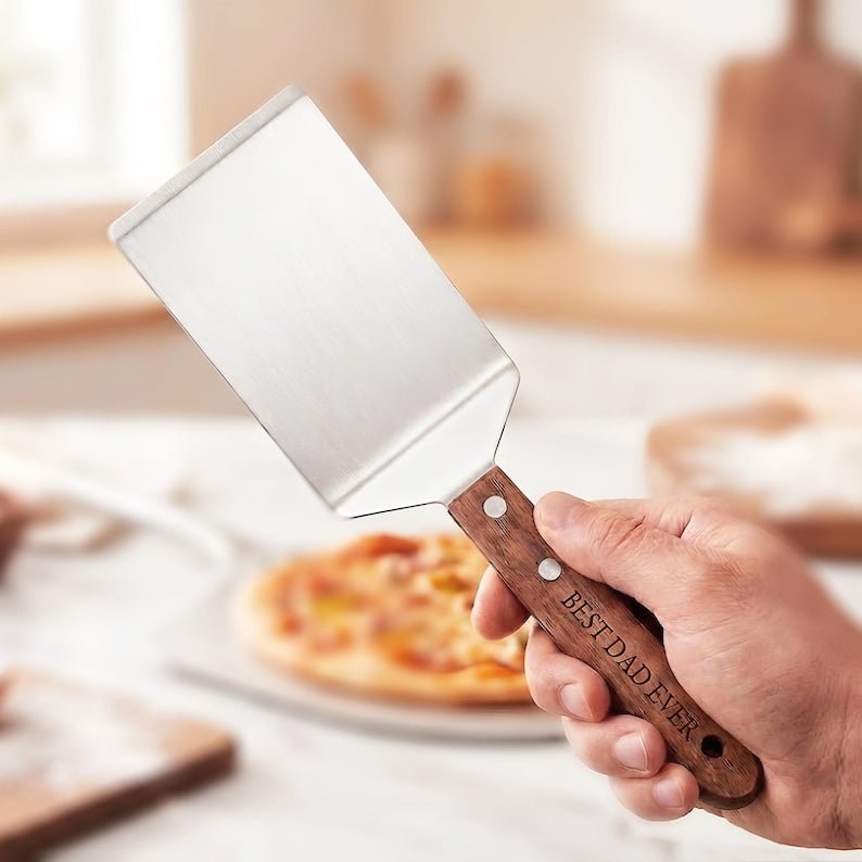 Custom engraved spatula and laser cut spatula, the perfect grilling gifts for dad and bbq gifts for dad.