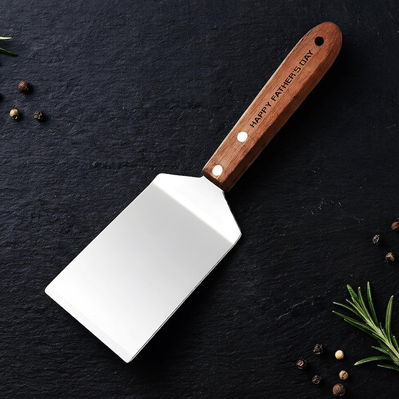Barbecue gifts for dad featuring a spatula engraved design, a high-quality gift for a cooking dad or grilling enthusiast.