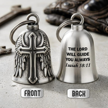 Personalized Bible verse Christian motorcycle bell, a unique custom guardian bell and blessing bell for bikers.